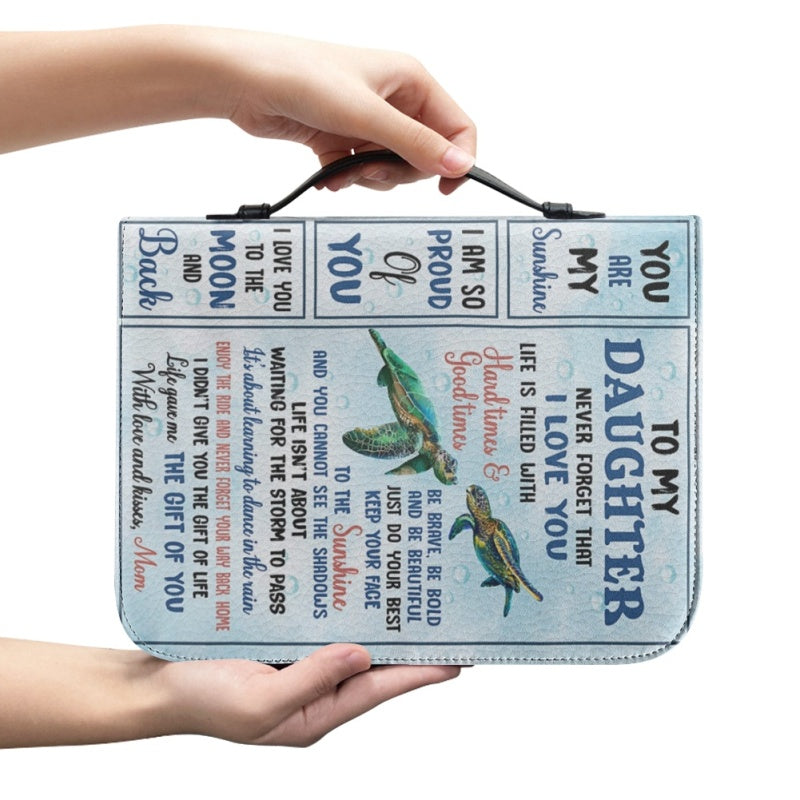 Christianartbag Bible Cover, To My Daughter From Mom Bible Cover, Personalized Bible Cover, Art Design Bible Cover, Christian Gifts, CAB11071223. - Christian Art Bag