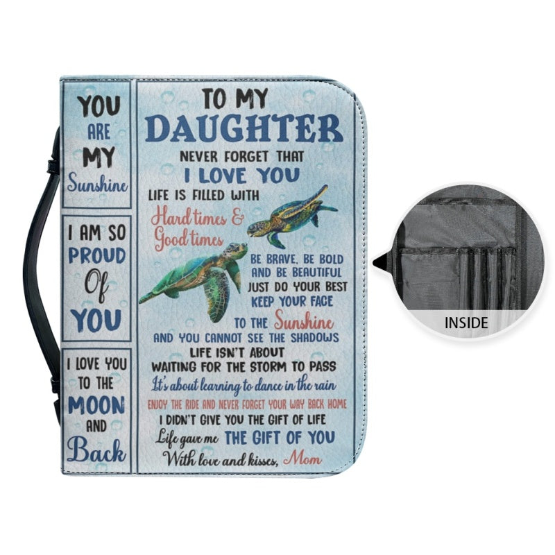 Christianartbag Bible Cover, To My Daughter From Mom Bible Cover, Personalized Bible Cover, Art Design Bible Cover, Christian Gifts, CAB11071223. - Christian Art Bag