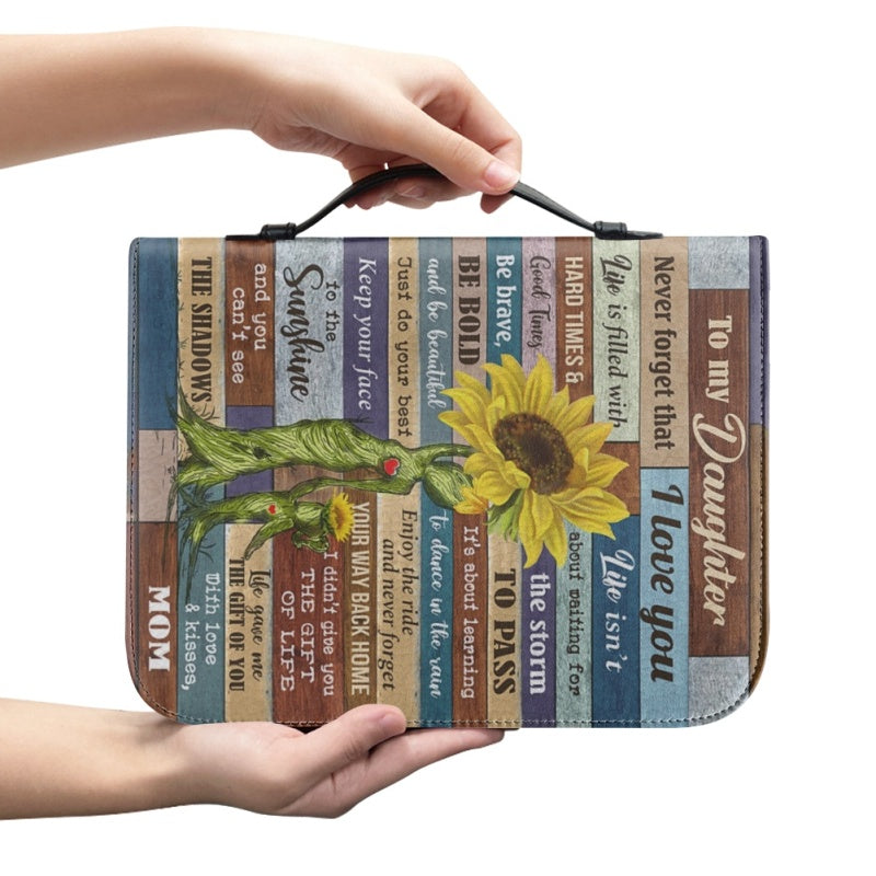 Christianartbag Bible Cover, To My Daughter From Mom Bible Cover, Personalized Bible Cover, Art Design Bible Cover, Christian Gifts, CAB14071223. - Christian Art Bag