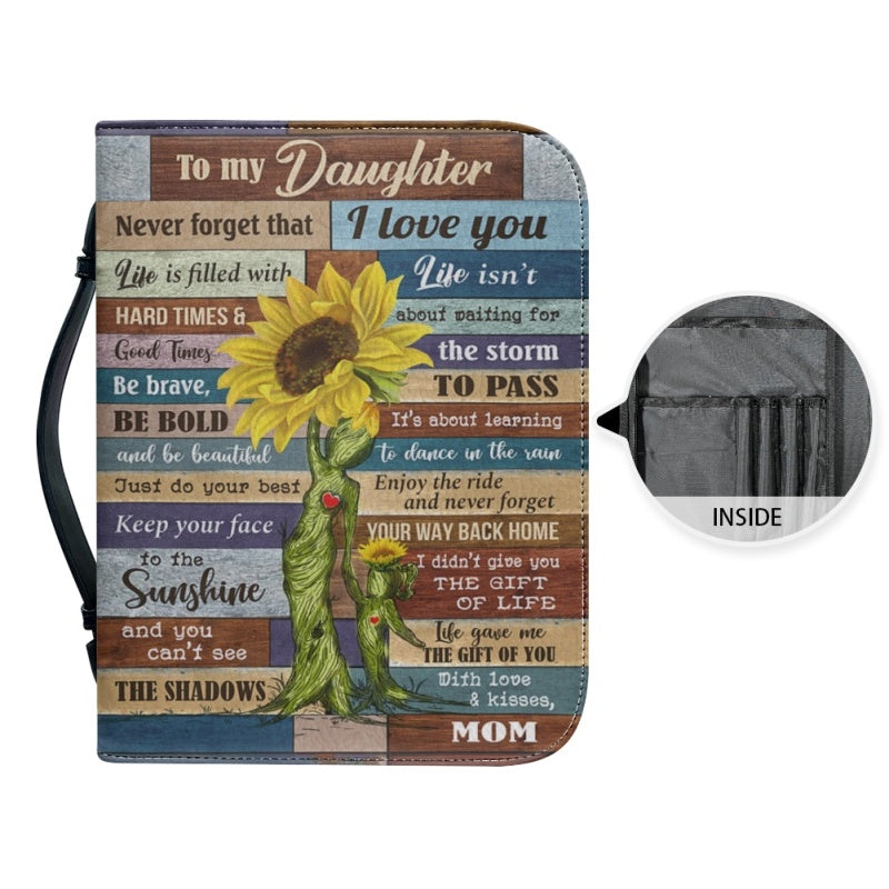 Christianartbag Bible Cover, To My Daughter From Mom Bible Cover, Personalized Bible Cover, Art Design Bible Cover, Christian Gifts, CAB14071223. - Christian Art Bag