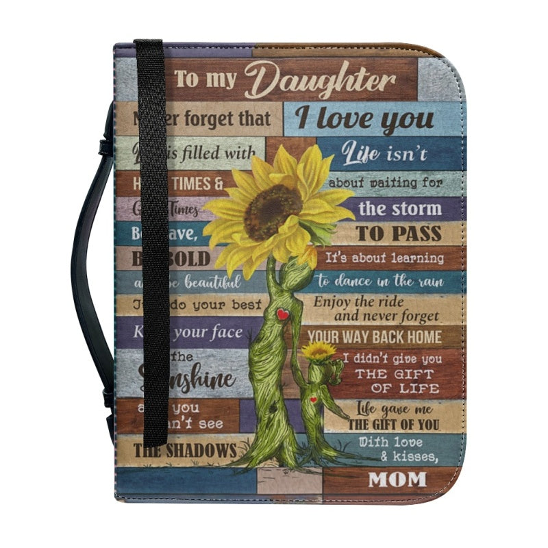 Christianartbag Bible Cover, To My Daughter From Mom Bible Cover, Personalized Bible Cover, Art Design Bible Cover, Christian Gifts, CAB14071223. - Christian Art Bag
