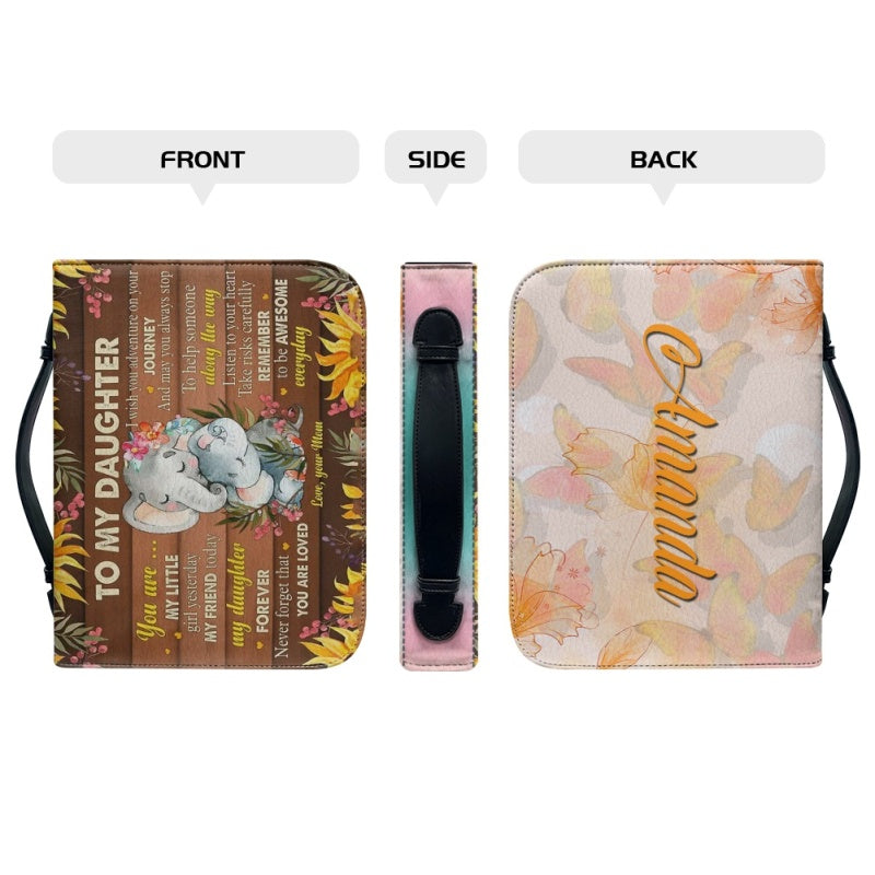 Christianartbag Bible Cover, To My Daughter From Mom Bible Cover, Personalized Bible Cover, Art Design Bible Cover, Christian Gifts, CAB19071223. - Christian Art Bag