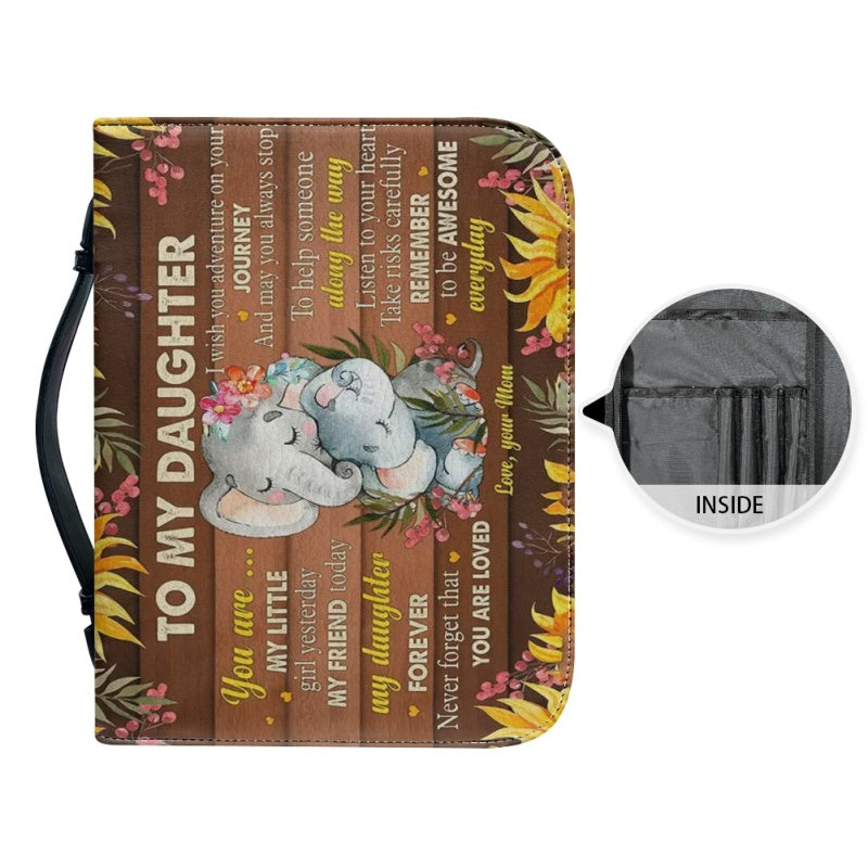 Christianartbag Bible Cover, To My Daughter From Mom Bible Cover, Personalized Bible Cover, Art Design Bible Cover, Christian Gifts, CAB19071223. - Christian Art Bag