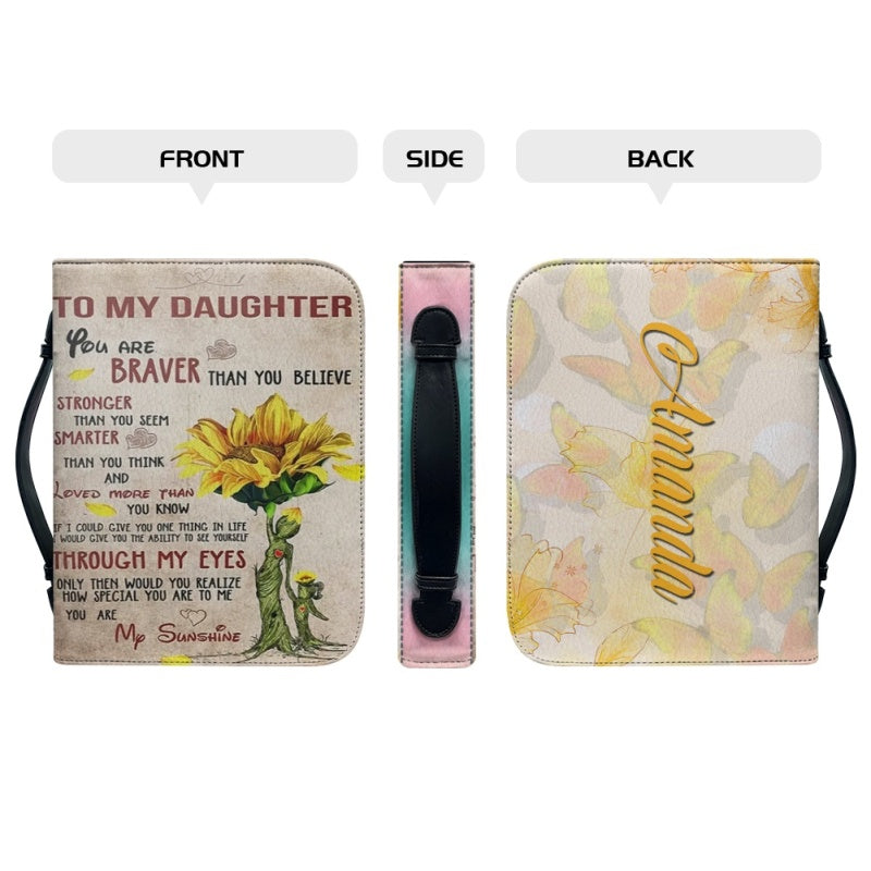 Christianartbag Bible Cover, To My Daughter From Mom Bible Cover, Personalized Bible Cover, Art Design Bible Cover, Christian Gifts, CAB20071223. - Christian Art Bag