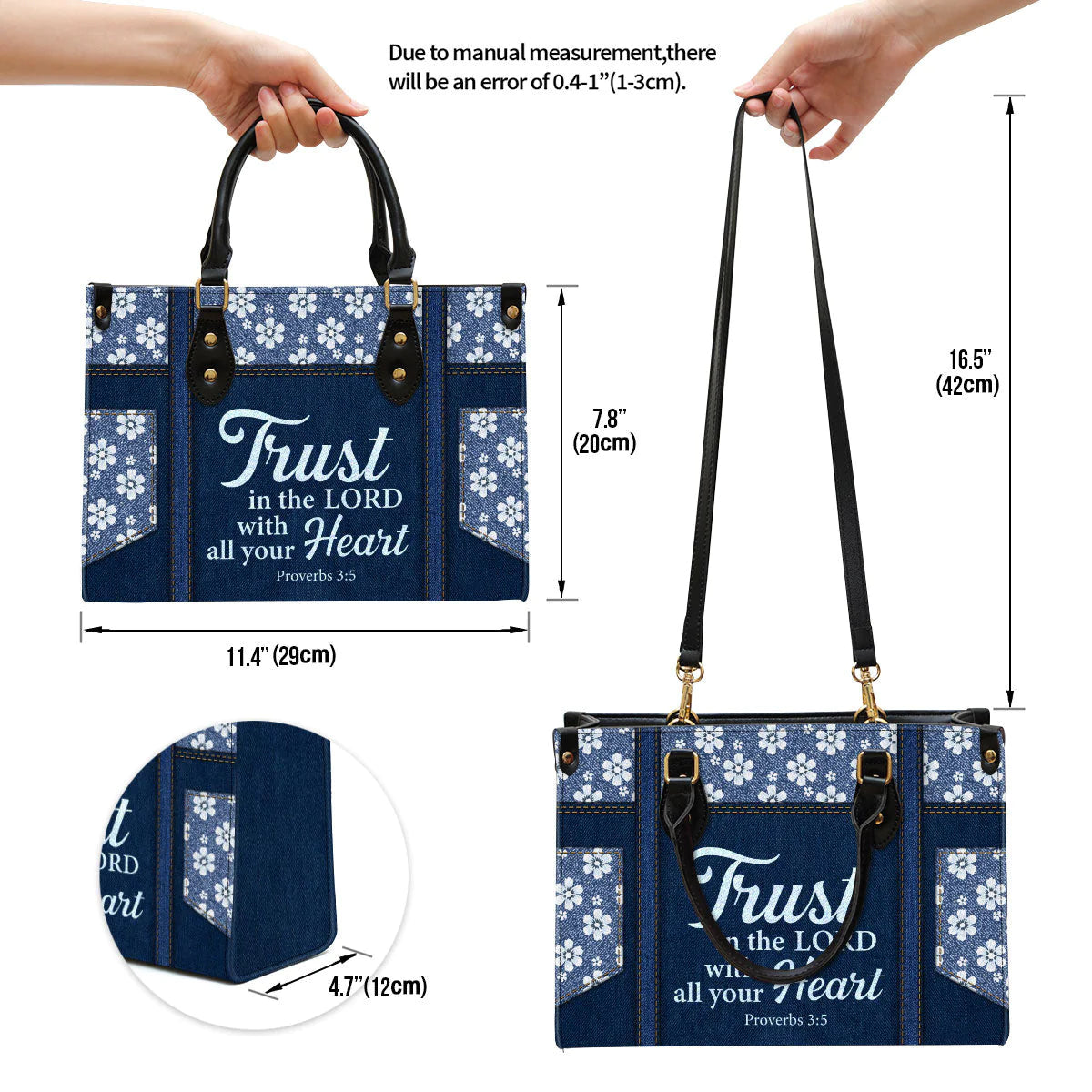 Christianart Handbag, Trust In The Lord With All Your Heart, Personalized Gifts, Gifts for Women. - Christian Art Bag