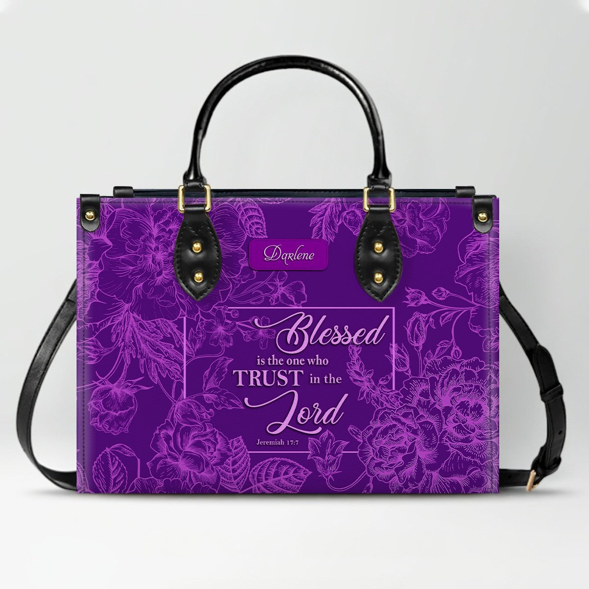 CHRISTIANARTBAG Handbag - Personalized Leather Handbag - Custom Verse Christian Bag - Custom Color bags - CABLTHB01010624.