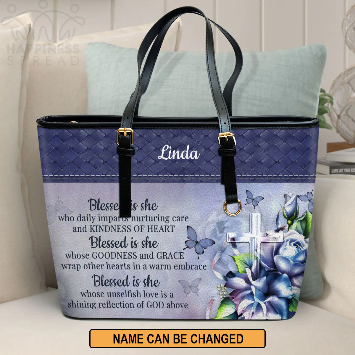 Christianart Handbag, Personalized Hand Bag, Blessed Is She Who Daily Imparts Nurturing Care And Kindness Of Heart, Personalized Gifts, Gifts for Women. - Christian Art Bag