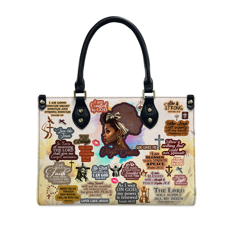 Christianartbag Handbags, Personalized Designs with Women of Color, Bible Verses, and Zodiac Signs – Add Your Name for a Unique Touch, Handbag Design, Black Women Leather Handbag, Gifts for Women, CABLTB01191223. - Christian Art Bag