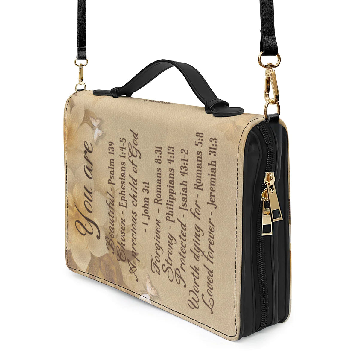 Christianartbag Bible Cover, You Are Strong Beautiful Loved, Personalized Bible Cover, Gifts For Women, Gifts For Men, Christmas Gift, CABBBCV01020823. - Christian Art Bag