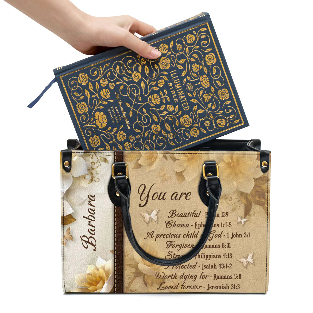 Christianartbag Handbags, You Are Protected Beautiful Strong Loved Leather Bags, Personalized Bags, Gifts for Women, Christmas Gift, CABLTB01300723. - Christian Art Bag