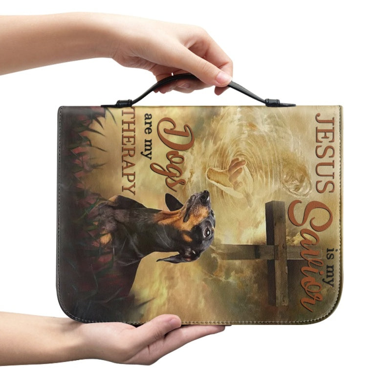 Customizable Dachshund-Themed Bible Cover - Faith & Furry Companions - CHRISTIANARTBAG CABBCV01030224.