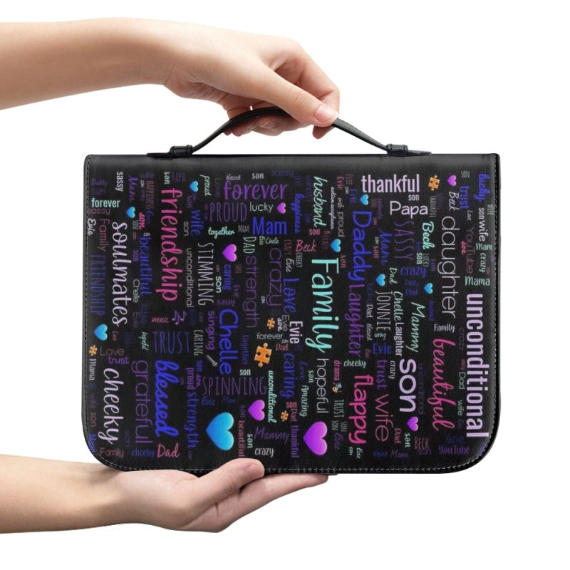 CHRISTIANARTBAG Bible Cover - Family Bible Cover - Personalized Bible Cover, CABBBCV02070924.