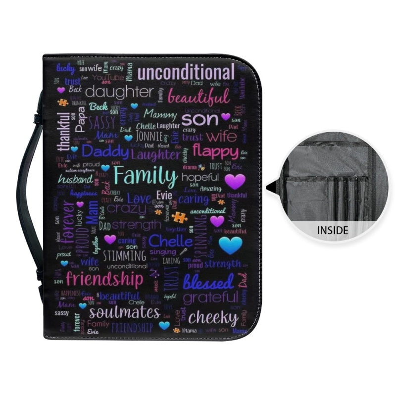 CHRISTIANARTBAG Bible Cover - Family Bible Cover - Personalized Bible Cover, CABBBCV02070924.