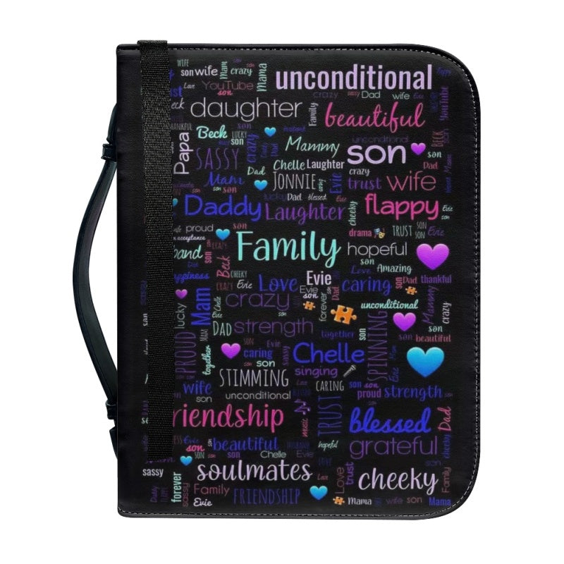 CHRISTIANARTBAG Bible Cover - Family Bible Cover - Personalized Bible Cover, CABBBCV02070924.