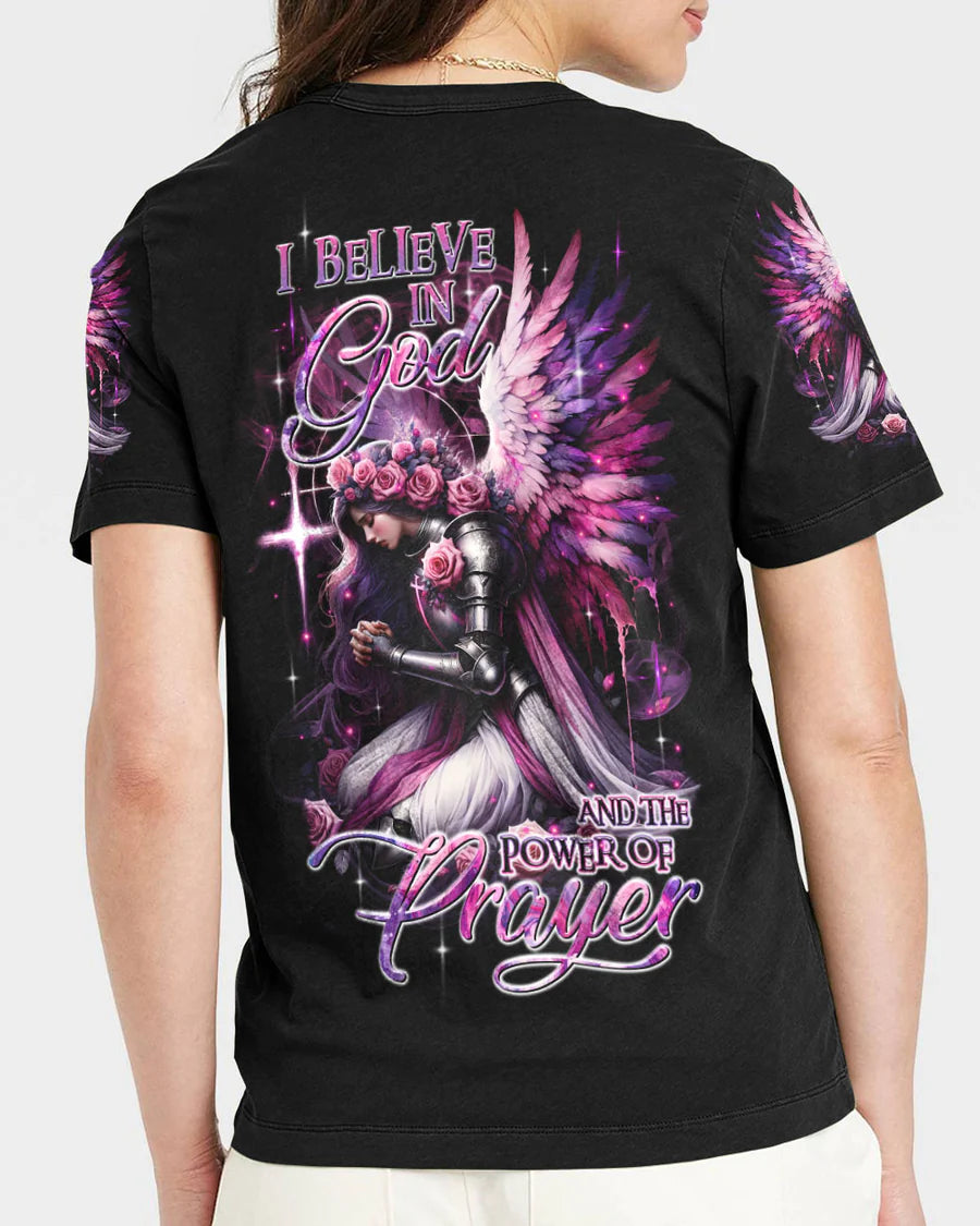 Christianartbag 3D T-Shirt For Women, I Believe In God Warrior Women's All Over Print Shirt, Christian Shirt, Faithful Fashion, 3D Printed Shirts for Christian Women, CABDS02261223 - Christian Art Bag
