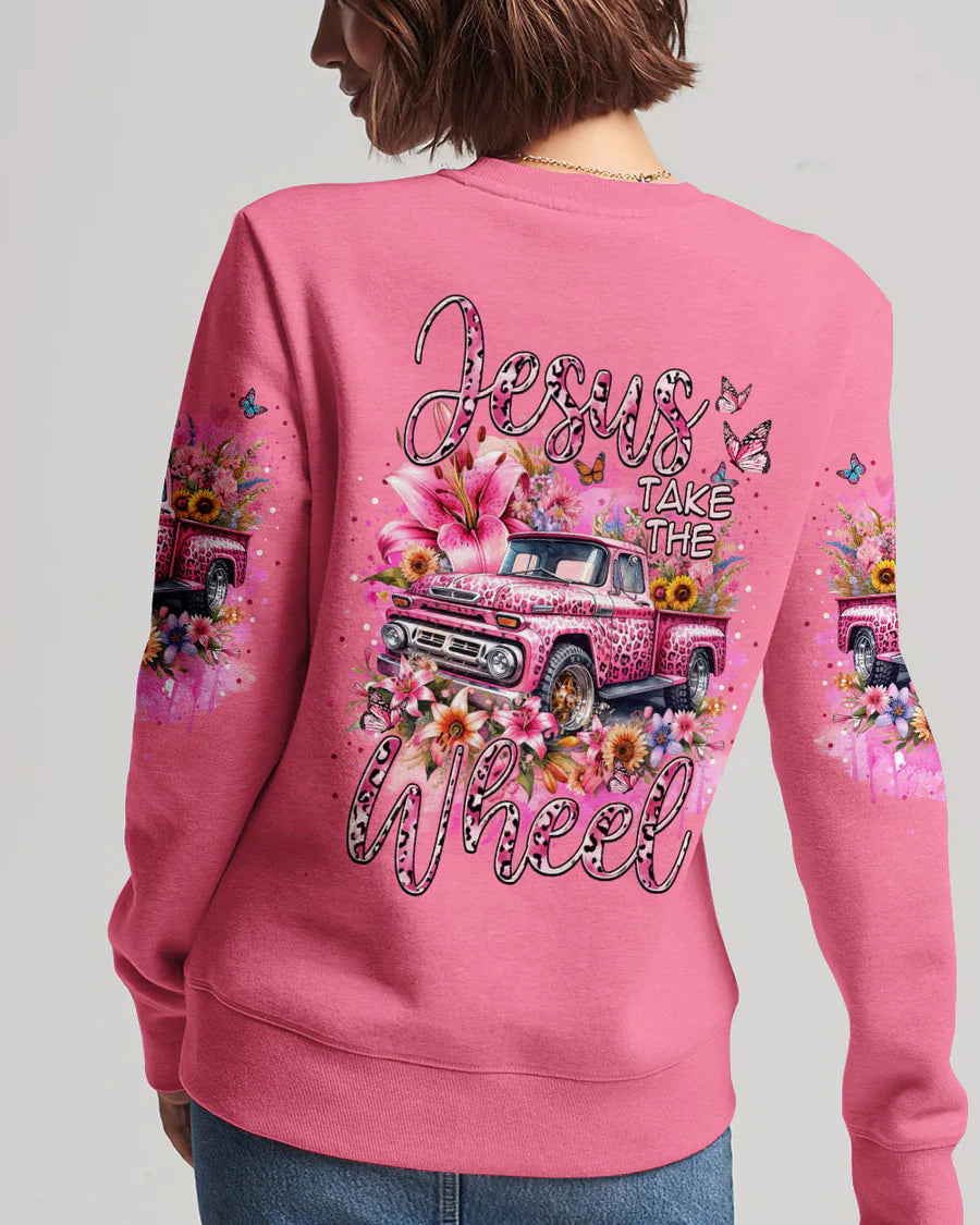 Christianartbag Clothing, Jesus Take The Wheel Women's All Over Print Shirt, Graphic Hoodie, Christian Clothing, Christmas Gift, CABCT02041223. - Christian Art Bag