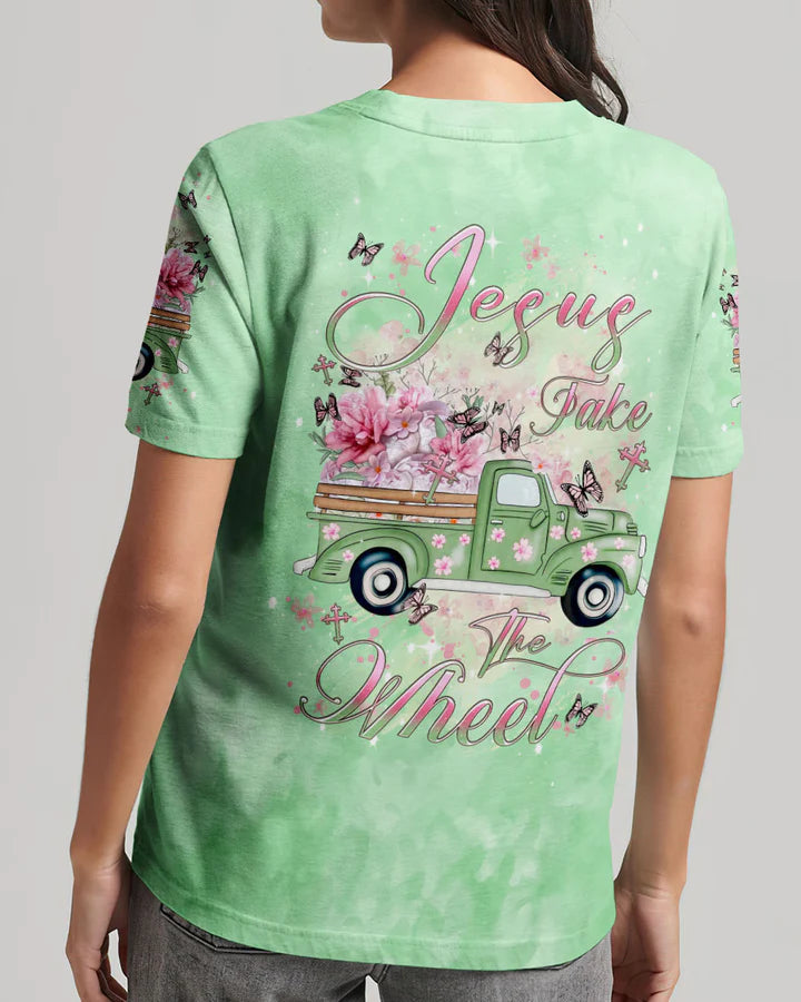 Christianartbag Clothing, Jesus Take The Wheel Women's All Over Print Shirt, Graphic Hoodie, Christian Clothing, Christmas Gift, CABCT02131123. - Christian Art Bag