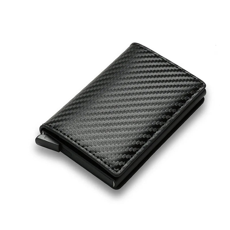 HPSP Wallet, Carbon Fiber Card Holder Wallets Men RFID Black Magic Trifold Leather Slim Mini Wallet Small Money Bag Male Purses Wallet Women, CAB01140124. - Christian Art Bag