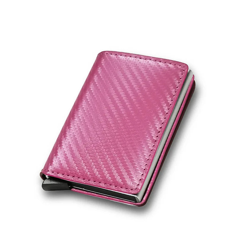 HPSP Wallet, Carbon Fiber Card Holder Wallets Men RFID Black Magic Trifold Leather Slim Mini Wallet Small Money Bag Male Purses Wallet Women, CAB01140124. - Christian Art Bag