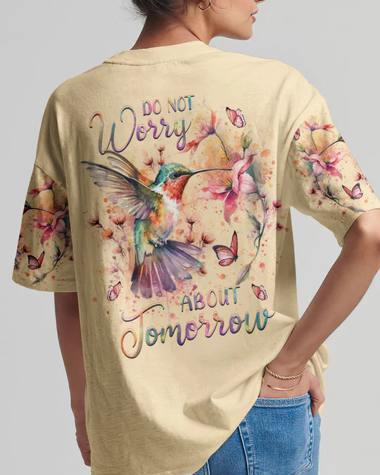 Christianartbag 3D T-Shirt For Women, Do Not Worry About Tomorrow, Christian Shirt, Faithful Fashion, 3D Printed Shirts for Christian Women - Christian Art Bag