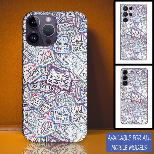 Christianartbag Phone Case, It is Well With My Soul Sticker Phone Case, Personalized Phone Case, Christian Phone Case, Jesus Phone Case, Bible Verse Phone Case. - Christian Art Bag