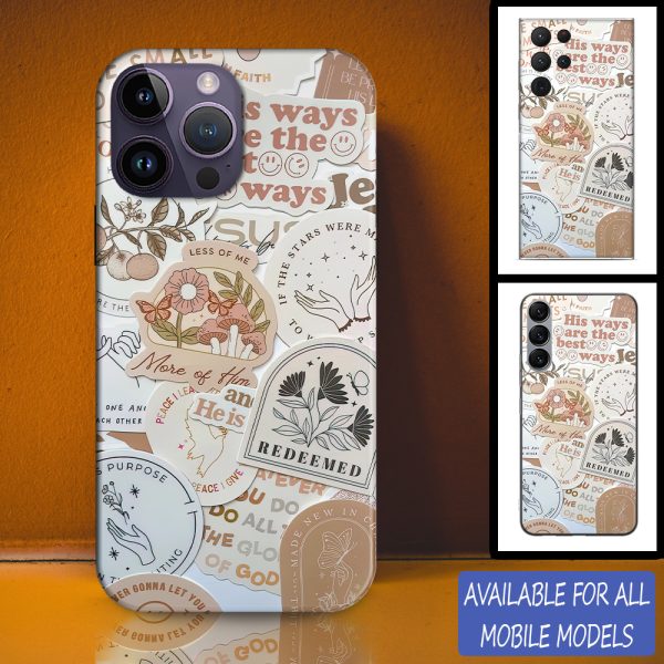 Christianartbag Phone Case, Less Of Me More Of Him Sticker Phone Case, Personalized Phone Case, Christian Phone Case, Jesus Phone Case, Bible Verse Phone Case. - Christian Art Bag