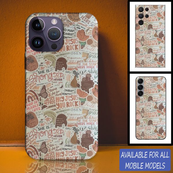 Christianartbag Phone Case, Full Sticker Jesus Hey Jesus You Rock, Personalized Phone Case, Christian Phone Case, Jesus Phone Case, Bible Verse Phone Case, CABPC02270723. - Christian Art Bag