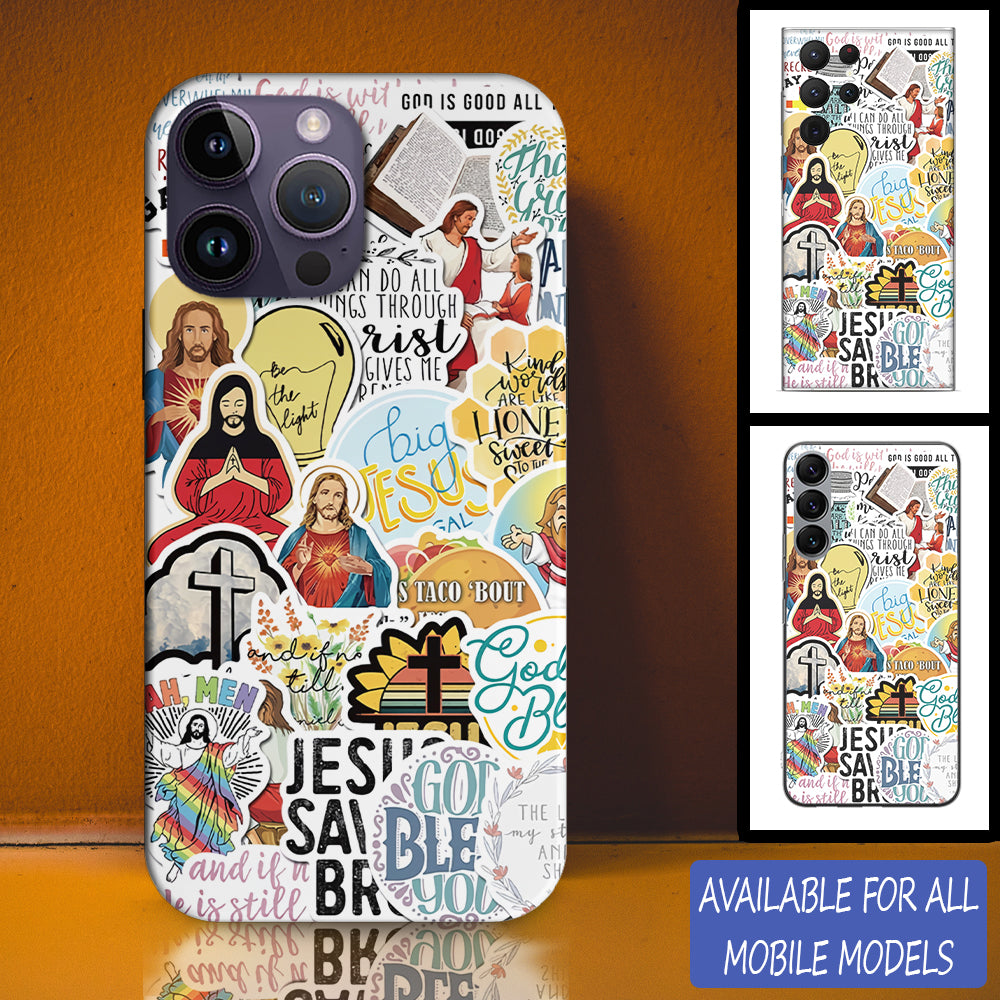 Christianartbag Phone Case, Jesus Taco Bout Sticker Phone Case, Personalized Phone Case, Christian Phone Case, Jesus Phone Case, Bible Verse Phone Case, CABPC19280723