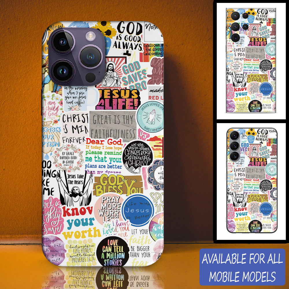 Christianartbag Phone Case, Jesus Love You Sticker Phone Case, Personalized Phone Case, Christian Phone Case, Jesus Phone Case, Bible Verse Phone Case, CABPC16280723