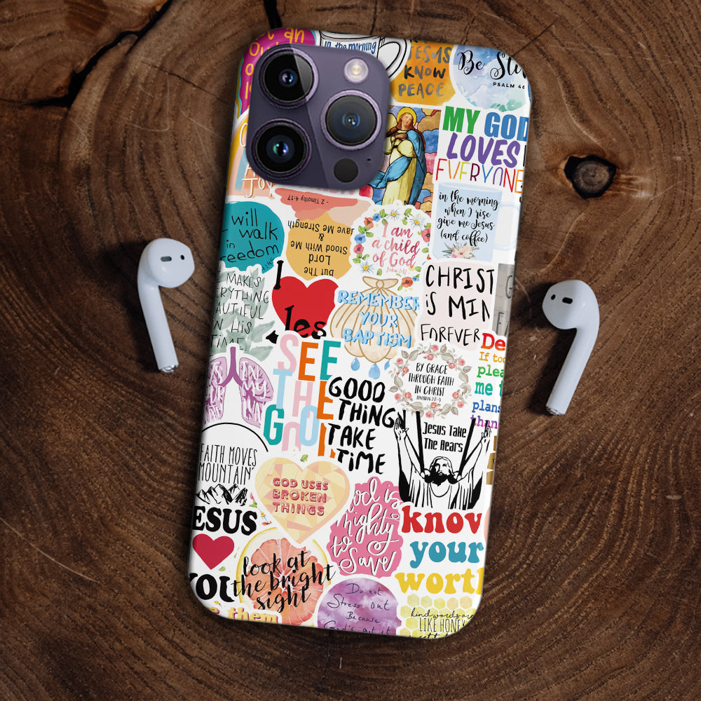 Christianartbag Phone Case, Good Thing Take Time Sticker Phone Case, Personalized Phone Case, Christian Phone Case, Jesus Phone Case, Bible Verse Phone Case, CABPC09280723