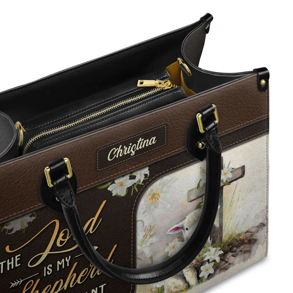 Christianartbag Handbags, The Lord Is My Shepherd I Shall Not Want Psalm 23 1, Handbag Design, Monogram Leather Handbag, Gifts for Women, CABLTB04271223. - Christian Art Bag