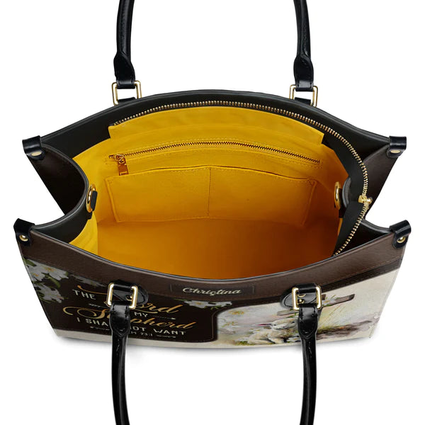 Christianartbag Handbags, The Lord Is My Shepherd I Shall Not Want Psalm 23 1, Handbag Design, Monogram Leather Handbag, Gifts for Women, CABLTB04271223. - Christian Art Bag