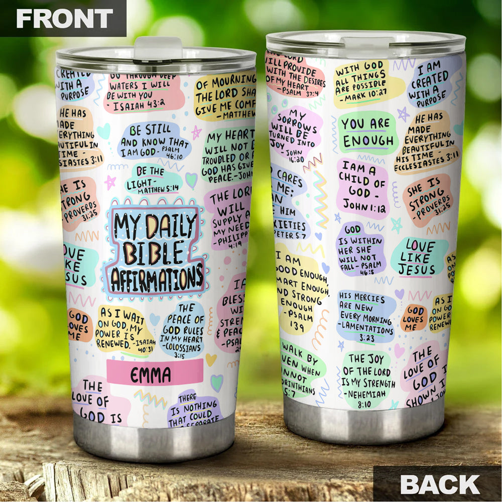 Christianartbag Skinny Tumbler, Daily Bible Verse Skinny Tumbler, Skinny Tumbler Christian Bible Verse, Drinkware Christian. CAB01130823 - Christian Art Bag