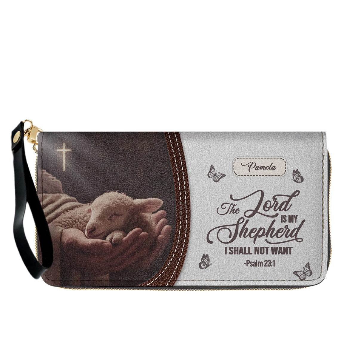 Personalized Christian Leather Handbag with Bible Verse – Faith-Inspired Gift for Women