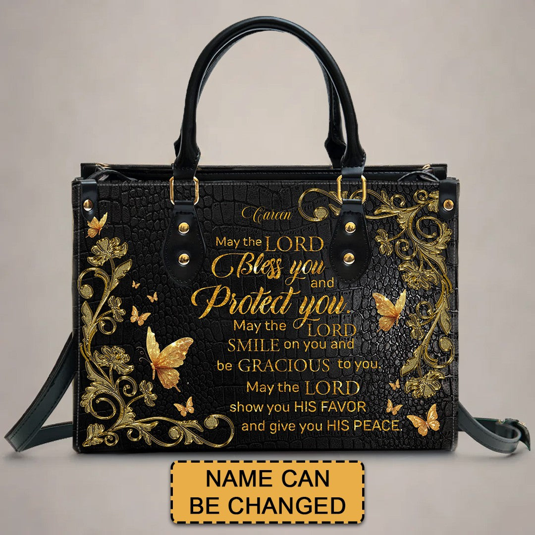CHRISTIANARTBAG Handbags - She Who Kneels Before GOD - Custom Bible Verses Name & Color - Personalized Leather Handbag - CABLTB01040625