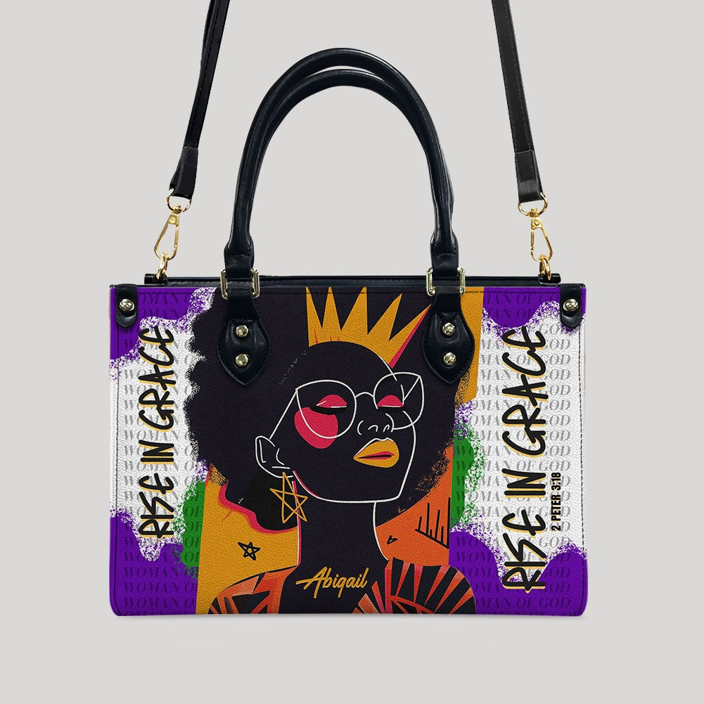 CHRISTIANARTBAG Handbags - Personalized “Rise & Shine” Christian Handbag for Women of Faith – Custom Bible Verse & Name - CABLTB01062425