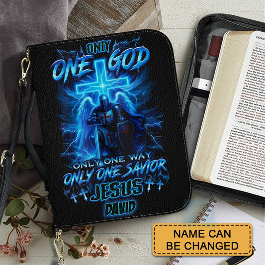CHRISTIANARTBAG Bible Cover - Only One God Warrior - Personalized Bible Cover – Custom Name – CHRISTIANARTBAG Gift for Christians CAB01280625