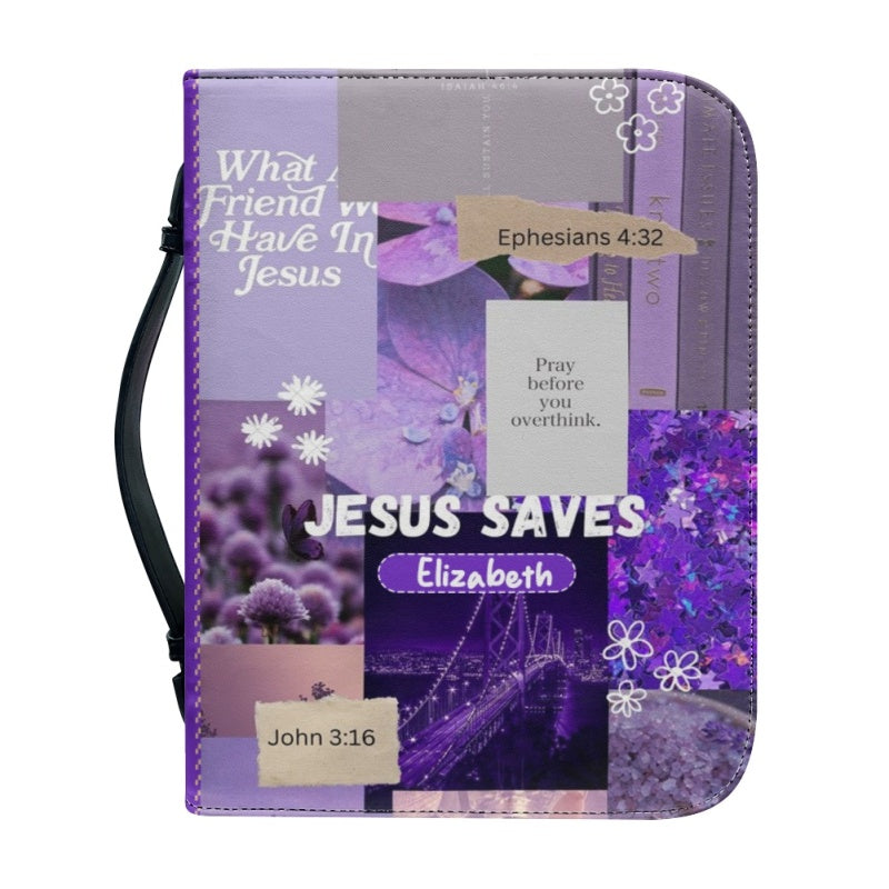 Christianartbag Bible Cover, My Bible Affirmations Personalized Bible Cover, Personalized Bible Cover, Purple Bible Cover, Christmas Gift, CABBBCV03160823. - Christian Art Bag