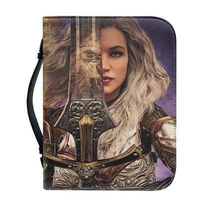 Christianartbag Bible Cover, Female Warrior With Sword With Lion. Bible Cover, Personalized Bible Cover, Gifts For Women, Christmas Gift, CABBBCV02080823. - Christian Art Bag