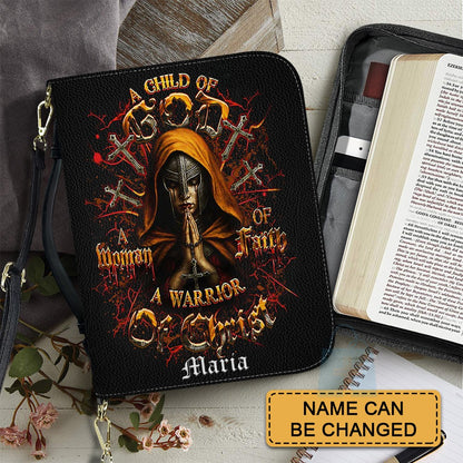 CHRISTIANARTBAG Bible Cover - A Child Of God A Woman Of Faith - Personalized Bible Cover – Custom Name – CHRISTIANARTBAG Gift for Christians CAB06280625
