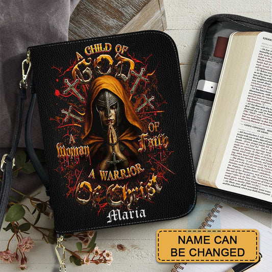 CHRISTIANARTBAG Bible Cover - A Child Of God A Woman Of Faith - Personalized Bible Cover – Custom Name – CHRISTIANARTBAG Gift for Christians CAB06280625