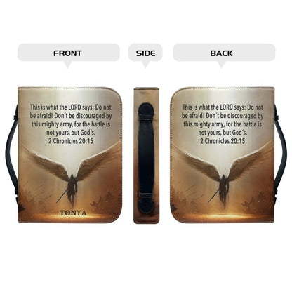 Christianartbag Bible Cover, This Is What The Lord Says 2 Chronicles 20:15 Personalized Bible Cover, Personalized Bible Cover, Christmas Gift, CABBBCV02190923. - Christian Art Bag