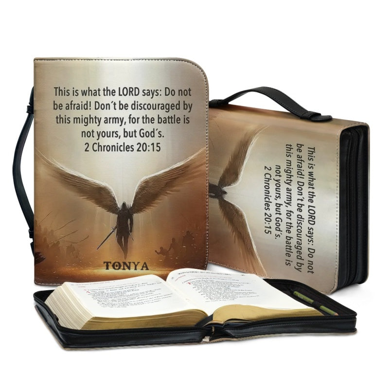 Christianartbag Bible Cover, This Is What The Lord Says 2 Chronicles 20:15 Personalized Bible Cover, Personalized Bible Cover, Christmas Gift, CABBBCV02190923. - Christian Art Bag