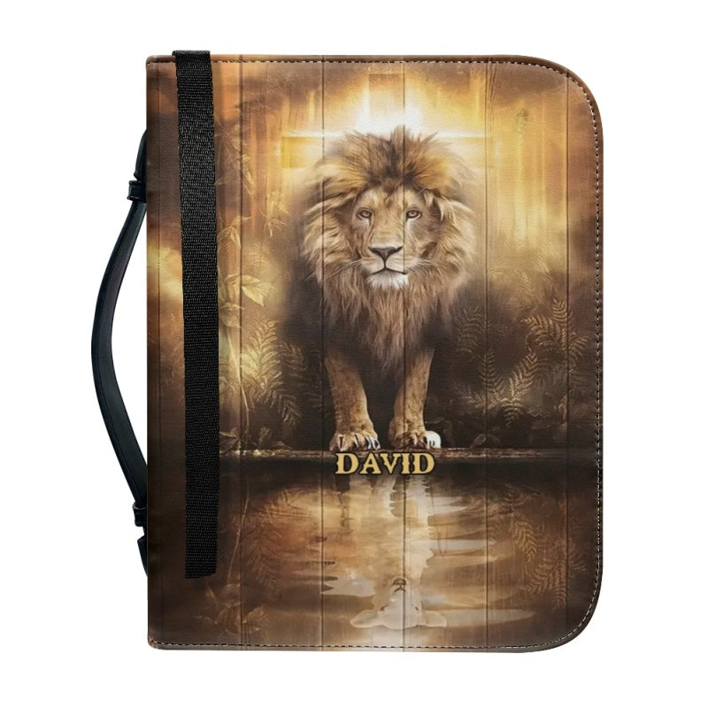 Christianartbag Bible Cover, Jesus Lion Personalized Bible Cover, Personalized Bible Cover, Purple Bible Cover, Christmas Gift, CABBBCV08200923. - Christian Art Bag