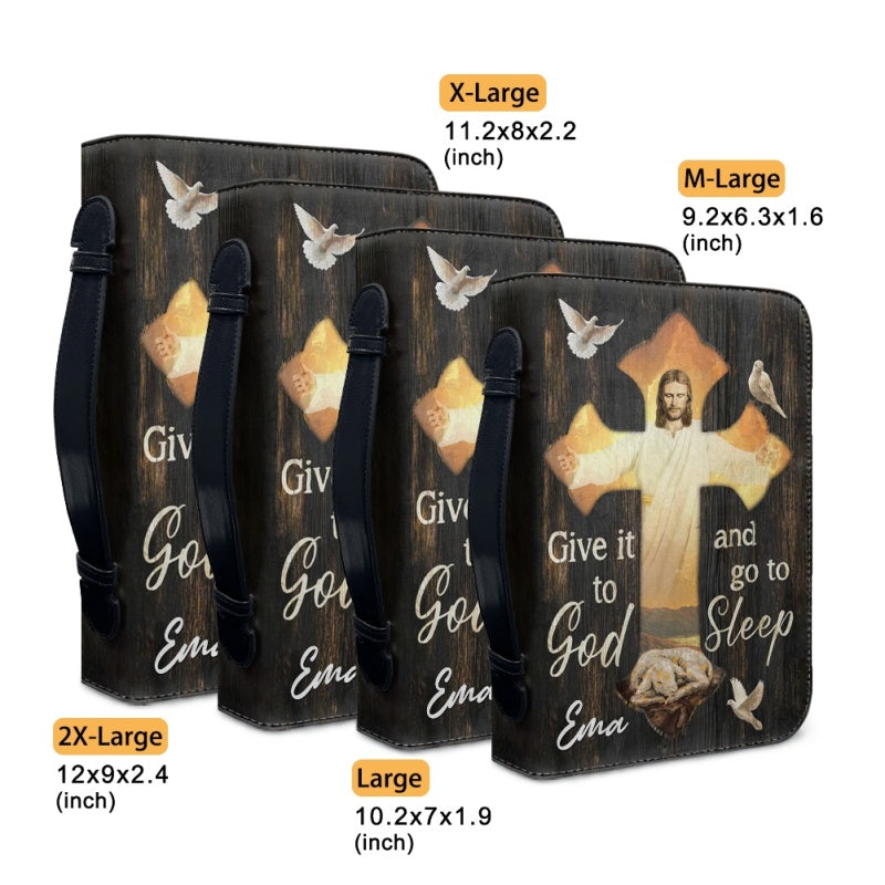 Christianartbag Bible Cover, Give It To GOD Bible Cover, Personalized Bible Cover, Cross Bible Cover, Christian Gifts, CAB01210224.