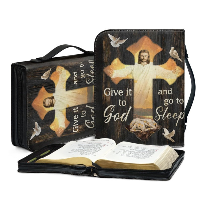 Christianartbag Bible Cover, Give It To GOD Bible Cover, Personalized Bible Cover, Cross Bible Cover, Christian Gifts, CAB01210224.