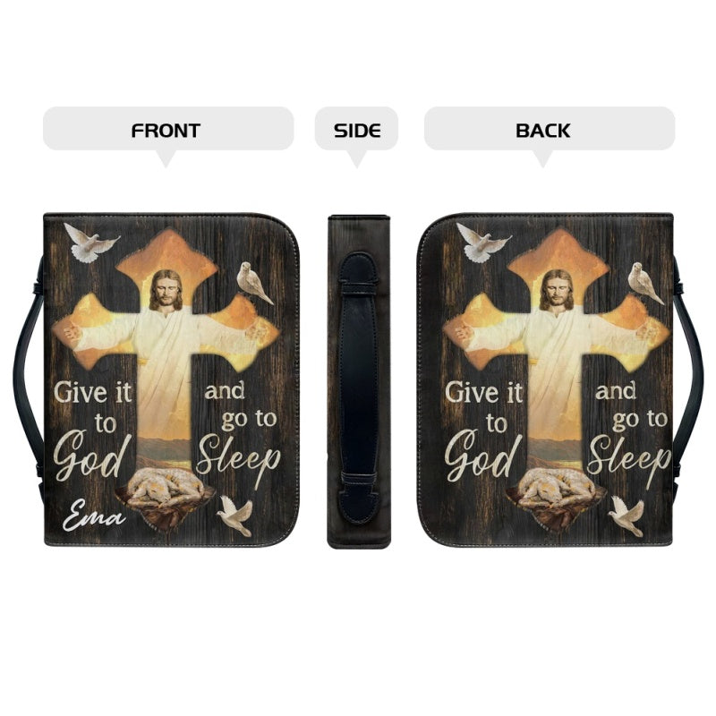 Christianartbag Bible Cover, Give It To GOD Bible Cover, Personalized Bible Cover, Cross Bible Cover, Christian Gifts, CAB01210224.