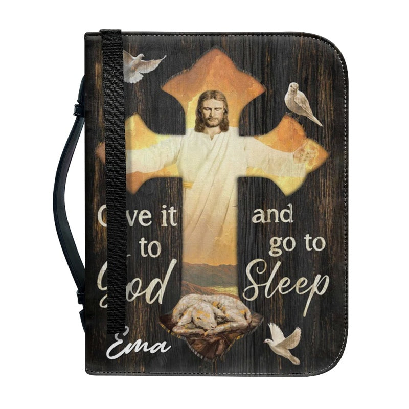 Christianartbag Bible Cover, Give It To GOD Bible Cover, Personalized Bible Cover, Cross Bible Cover, Christian Gifts, CAB01210224.