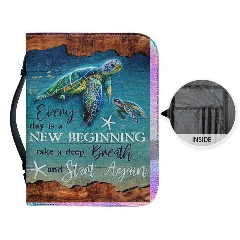 Christianartbag Bible Cover, I Will Walk By Faith Bible Cover, Personalized Bible Cover, Turtle Bible Cover, Christian Gifts, CAB08021123. - Christian Art Bag