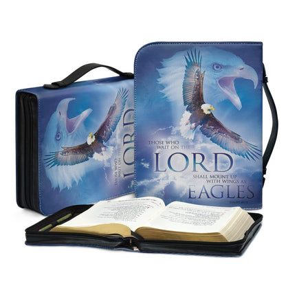 CHRISTIANARTBAG Bible Covers - Those Who Wait On The Lord Isaiah 40:31, Eagles Bible Cover - CABBBCV02060624